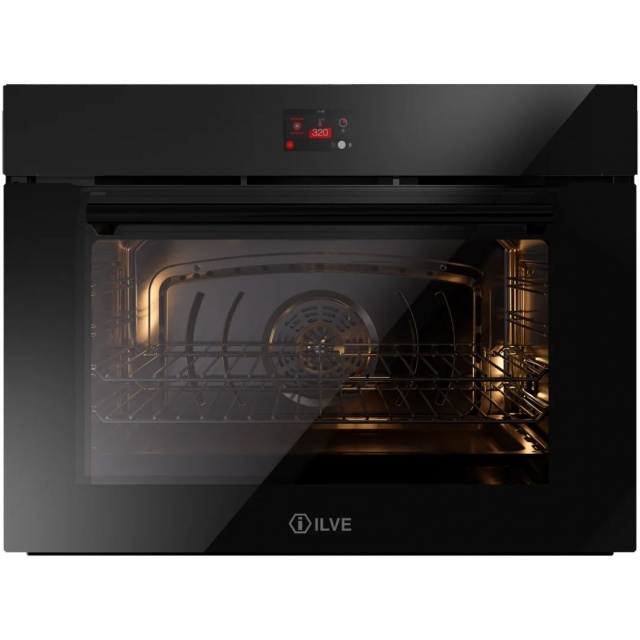 Cuptor incorporabil ILVE Professional Plus OV80STC, 80 cm, 97l, 15 functii gatire, convectie, functie ECO, sticla neagra