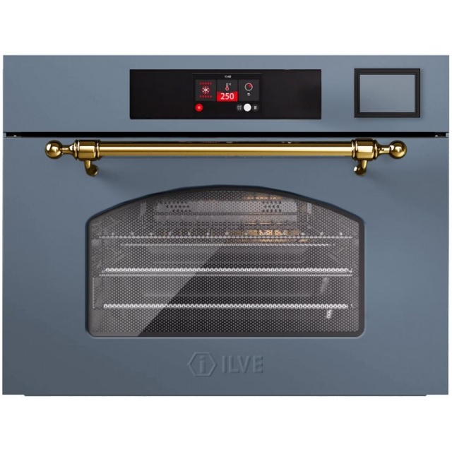 Cuptor ultracombi incorporabil ILVE Nostalgie 645SNHSW, 60x45 cm, 36l, 10 functii gatire, convectie, microunde, aburi, alb