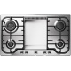 Plita incorporabila ILVE Nostalgie HCB90FN, 90 cm, 4 arzatoare+Fry Top, aprindere electronica, siguranta Stop-Gaz, inox