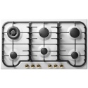 Plita incorporabila ILVE Nostalgie HCB906CN, 90 cm, 6 arzatoare, aprindere electronica, siguranta Stop-Gaz, alb
