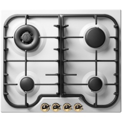 Aragaz Tecnogas P1X66M4VC, 60 cm, gaz, 4 arzatoare, grill, otel inoxidabil