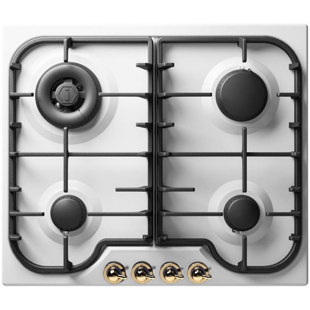 Aragaz Tecnogas P1X66M4VC, 60 cm, gaz, 4 arzatoare, grill, otel inoxidabil