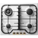 Aragaz Tecnogas P1X66M4VC, 60 cm, gaz, 4 arzatoare, grill, otel inoxidabil
