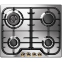Plita incorporabila ILVE Nostalgie HCB60CN, 60 cm, 4 arzatoare, aprindere electronica, siguranta Stop-Gaz, inox