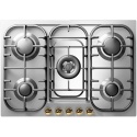 Plita incorporabila ILVE Nostalgie HCB70CN, 70 cm, 5 arzatoare, aprindere electronica, siguranta Stop-Gaz, inox