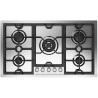 Aragaz Tecnogas P1X66M4VC, 60 cm, gaz, 4 arzatoare, grill, otel inoxidabil