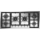 Aragaz Tecnogas P1X66M4VC, 60 cm, gaz, 4 arzatoare, grill, otel inoxidabil