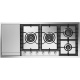 Aragaz Tecnogas P1X66M4VC, 60 cm, gaz, 4 arzatoare, grill, otel inoxidabil