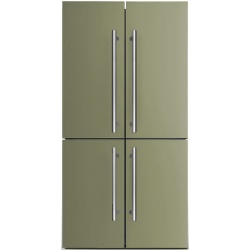 Side by Side ILVE Professional Plus R91SCD, Capacitate 519L, No Frost, 4 Usi, H 183 cm, olive