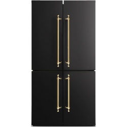Side by Side ILVE MAJESTIC R91NCD, Capacitate 519L, No Frost, 4 Usi, H 183 cm, negru