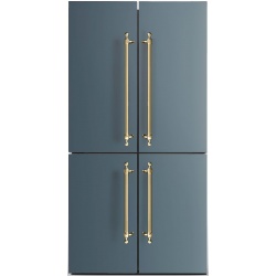 Side by Side ILVE MAJESTIC R91NCD, Capacitate 519L, No Frost, 4 Usi, H 183 cm, albastru