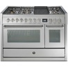 Aragaz Steel Genesi G10FF, 100X60cm, 6 arzatoare, 2 cuptoare, timer, aprindere electronica, inox