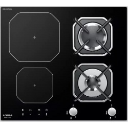 Plita incorporabila Lofra Luna, HIM604, 60 cm, plita inductie, 4 zone gatit, booster, sticla neagra