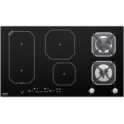 Plita incorporabila Lofra Luna, HIM604, 60 cm, plita inductie, 4 zone gatit, booster, sticla neagra