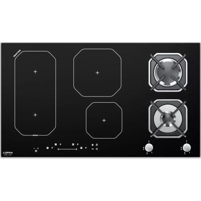Aragaz Tecnogas P1X66M4VC, 60 cm, gaz, 4 arzatoare, grill, otel inoxidabil