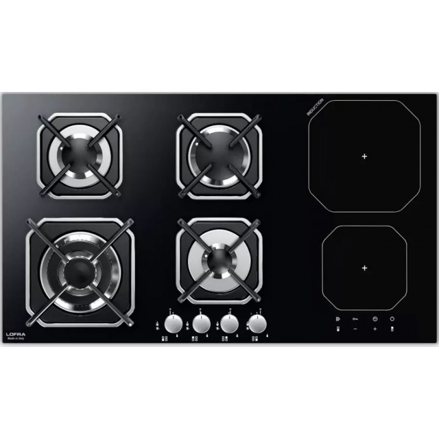 Aragaz Tecnogas P1X66M4VC, 60 cm, gaz, 4 arzatoare, grill, otel inoxidabil