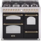 Aragaz Lofra Dolcevita RNMT96MF2ET / CIF, 90x60cm, gaz, 5 arzatoare, 2 cuptoare, grill, rotisor, timer, negru
