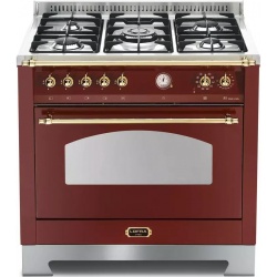Aragaz Lofra Dolcevita RRG96MFT/CII, 90x60 cm, gaz, 5 arzatoare, grill, aprindere electronica, timer, rosu