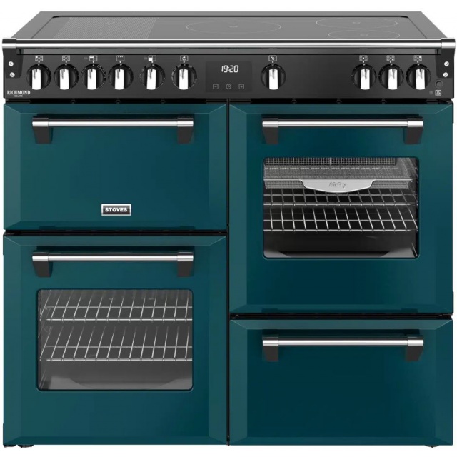 Aragaz STOVES 5052263114449 ALBASTRU 100 cm cu plită rotativă de control cu 5 zone, cuptor și grătar convențional