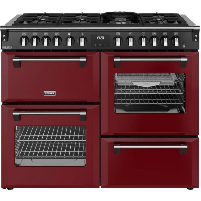 Aragaz STOVES 5052263114531 NEGRU 110 cm, cu plită rotativă de control cu 5 zone, cuptor și grătar convențional