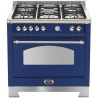 Aragaz Lofra Dolcevita RLVG96MFT/CI, 90x60 cm, gaz, 5 arzatoare, grill, aprindere electronica, timer, albastru