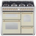 Aragaz Lofra Dolcevita RBIT116MFET+SMFT2AEO, 110x60cm, gaz, 5 arzatoare, 2 cuptoare, rotisor, timer, crem