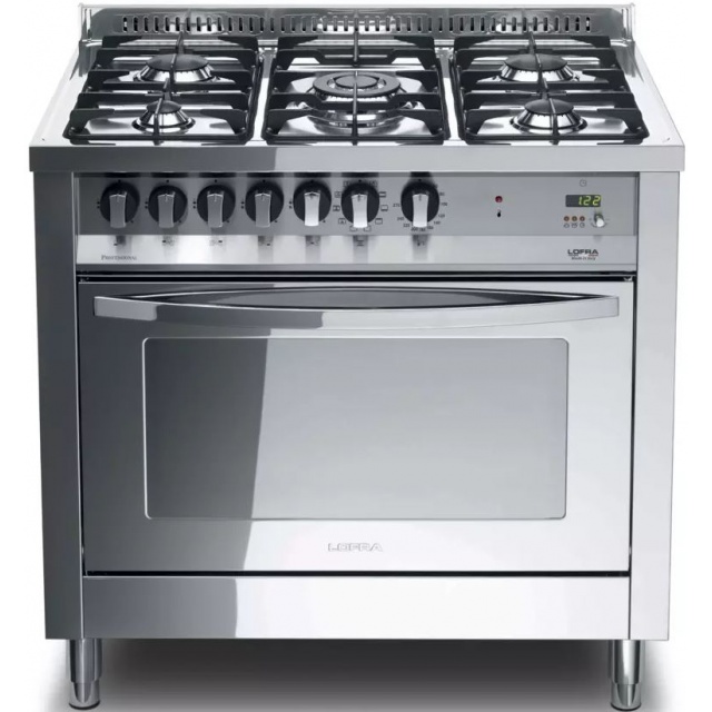 Aragaz Lofra Rainbow PLG96MFT/C, gaz, 90X60cm, 5 arzatoare, grill electric, timer, aprindere electronica, inox