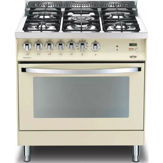 Aragaz Lofra Rainbow PRG86GVT/CI, gaz, 80x60cm, 5 arzatoare, grill electric, timer, aprindere electronica, rosu