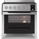 Aragaz ILVE Panoramagic PMI09S3 91x70cm, 6 arzatoare inductie , cuptor electric, aprindere electronica, inox