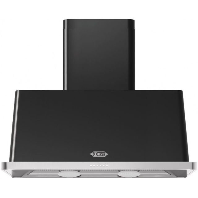 Hota decorativa Ilve Majestic AM100 ,100 cm, 1 motor, 4 viteze, 890 m3/h, clasa A, negru lucios