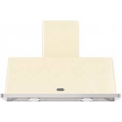 Hota decorativa Ilve Majestic AM120 ,120 cm, 1 motor, 4 viteze, 890 m3/h, clasa A, alb antic