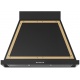Hota decorativa Ilve Nostalgie ABN90, 90 cm, 1 motor, 4 viteze, 750 m3/h, clasa A, negru lucios