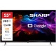 Televizor Sharp LED 75FQ5EG, 189 cm, Smart Google TV, 4K Ultra HD, Clasa G
