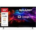 Televizor SHARP QLED 55HP5265E, 139 cm, Smart Google TV , 4k Ultra HD, Clasa G