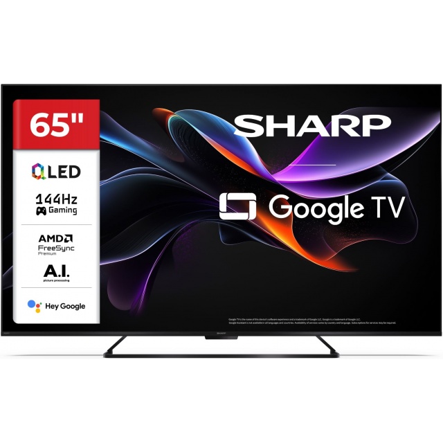 Televizor Sharp LED 75FQ5EG, 189 cm, Smart Google TV, 4K Ultra HD, Clasa G