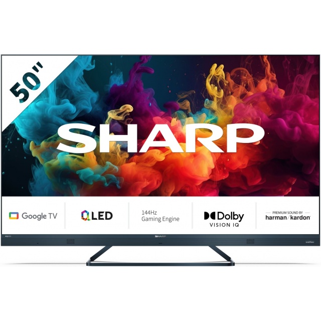 Televizor Sharp LED 75FQ5EG, 189 cm, Smart Google TV, 4K Ultra HD, Clasa G