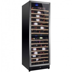 Racitor de vinuri Nevada Concept NW171D-S, 171 sticle, doua zone, negru/inox