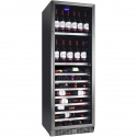 Vitrina de vinuri Nevada Concept NW150S-SL, 150 sticle, negru/inox