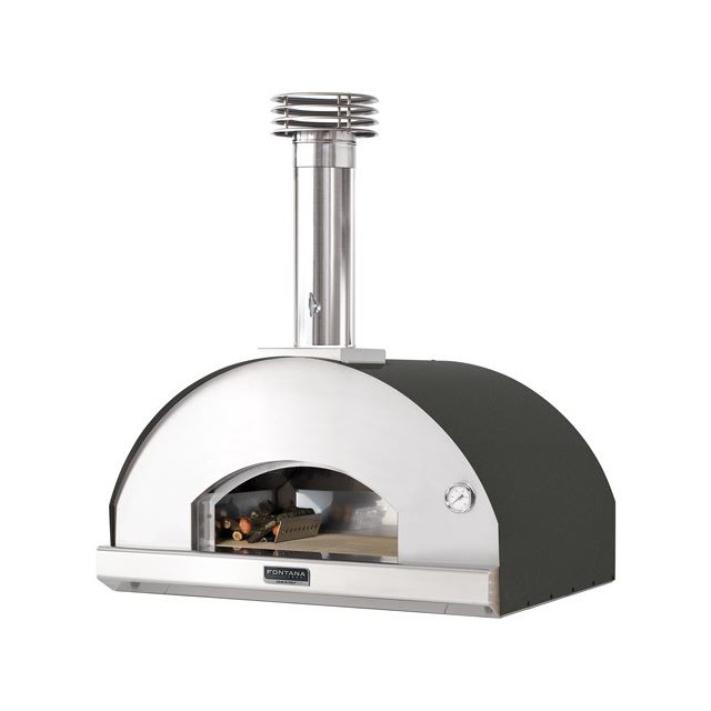 Cuptor de pizza pe lemne FONTANA FORNI, dimensiuni exterioare D 85,5 x L 98 x H 114 cm, inox