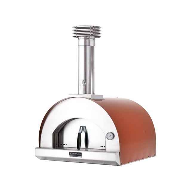 Cuptor de pizza pe lemne FONTANA FORNI, dimensiuni exterioare D 85,5 x L 78 x H 196 cm, inox