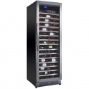 Vitrina de vinuri Nevada Concept NW171S-SSL, 171 sticle, negru/inox