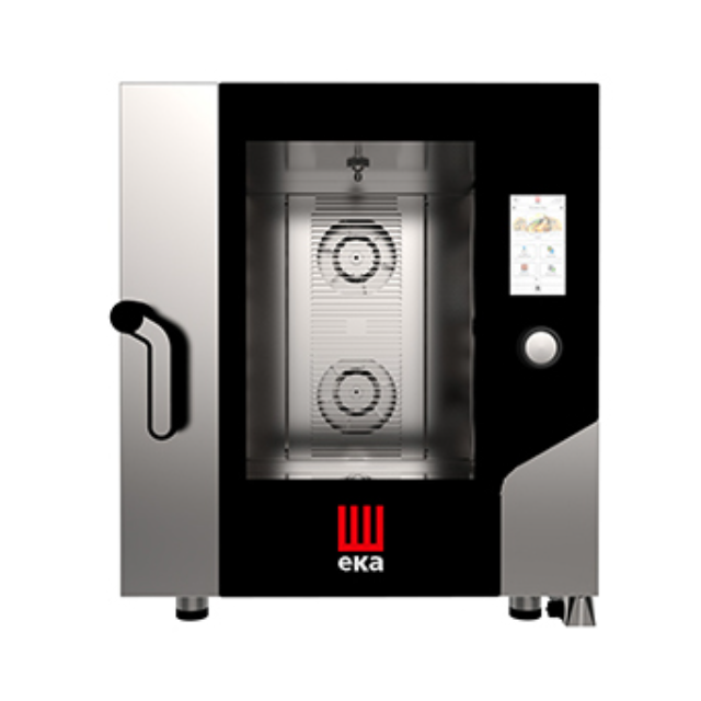 Cuptor electric combinat cu convecție/abur EKA MILLENNIAL cu capacitate 7 tavi GN 1/1 cu boiler și ecran tactil