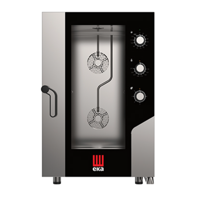 Cuptor electric combinat cu convecție/abur EKA MILLENNIAL cu capacitate 11 tavi GN 1/1 cu panou de control electromecanic