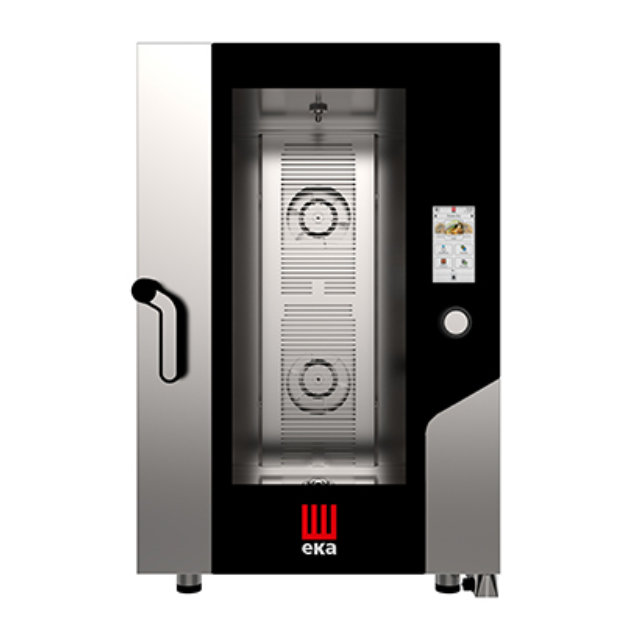 Cuptor electric combinat cu convecție/abur EKA MILLENNIAL cu capacitate 11 tavi GN 1/1 cu boiler și ecran tactil