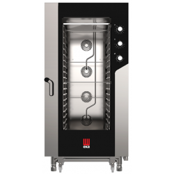 Cuptor electric combinat cu convecție/abur EKA MILLENNIAL cu capacitate 20 tavi GN 1/1 cu panou de control electromecanic