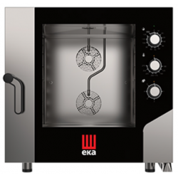 Cuptor electric combinat cu convecție/abur EKA MILLENNIAL cu capacitate 6 tavi GN 1/1 cu panou de control electromecanic