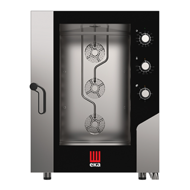 Cuptor electric combinat cu convecție/abur EKA MILLENNIAL cu capacitate 10 tavi GN 1/1 cu panou electromecanic