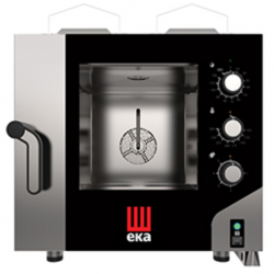 Cuptor combinat pe gaz cu convecție/abur EKA MILLENNIAL cu capacitate 5 tăvi GN 1/1 și panou de control electromecanic