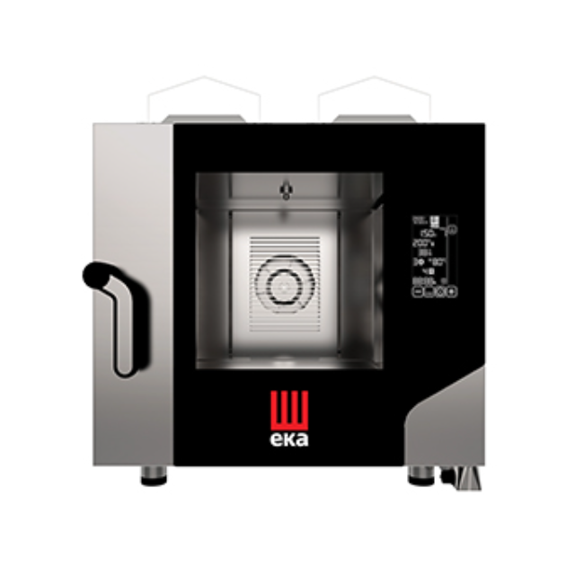 Cuptor combinat pe gaz cu convecție/abur EKA MILLENNIAL cu capacitate 5 tăvi GN 1/1 și tehnologie BLACK MASK