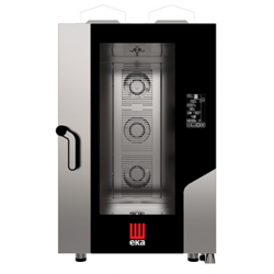 Cuptor combinat pe gaz cu convecție/abur EKA MILLENNIAL cu capacitate 11 tăvi GN 1/1 și tehnologie BLACK MASK